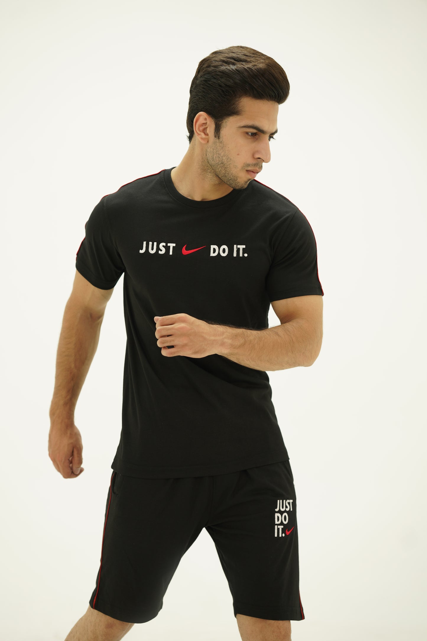 Jst Do It Cotton Tracksuit- Black