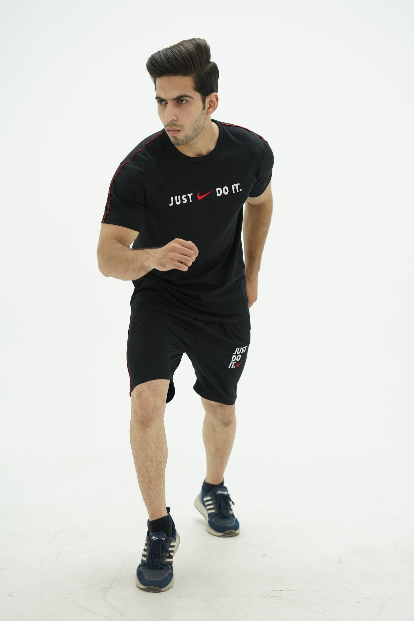 Jst Do It Cotton Tracksuit- Black
