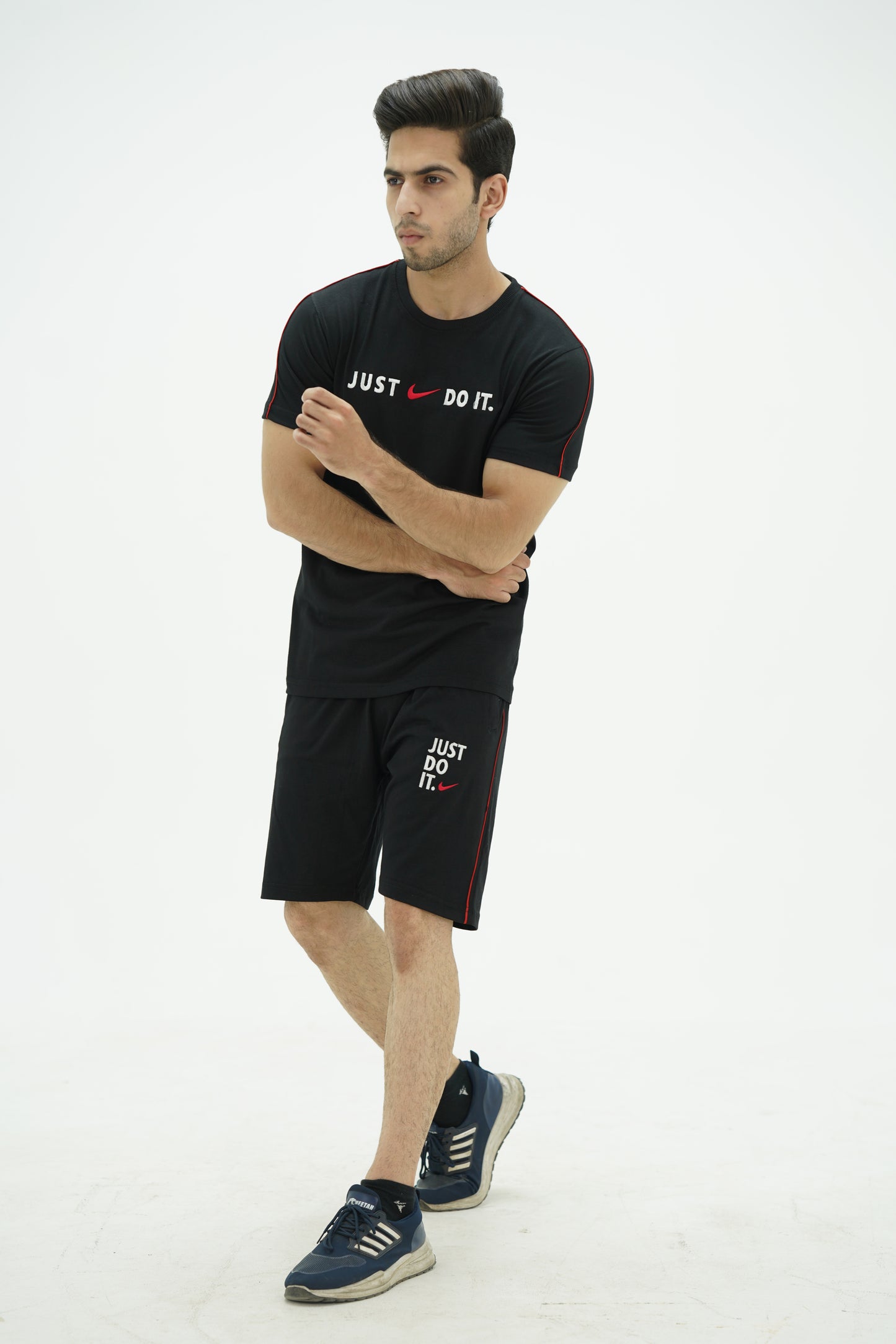 Jst Do It Cotton Tracksuit- Black