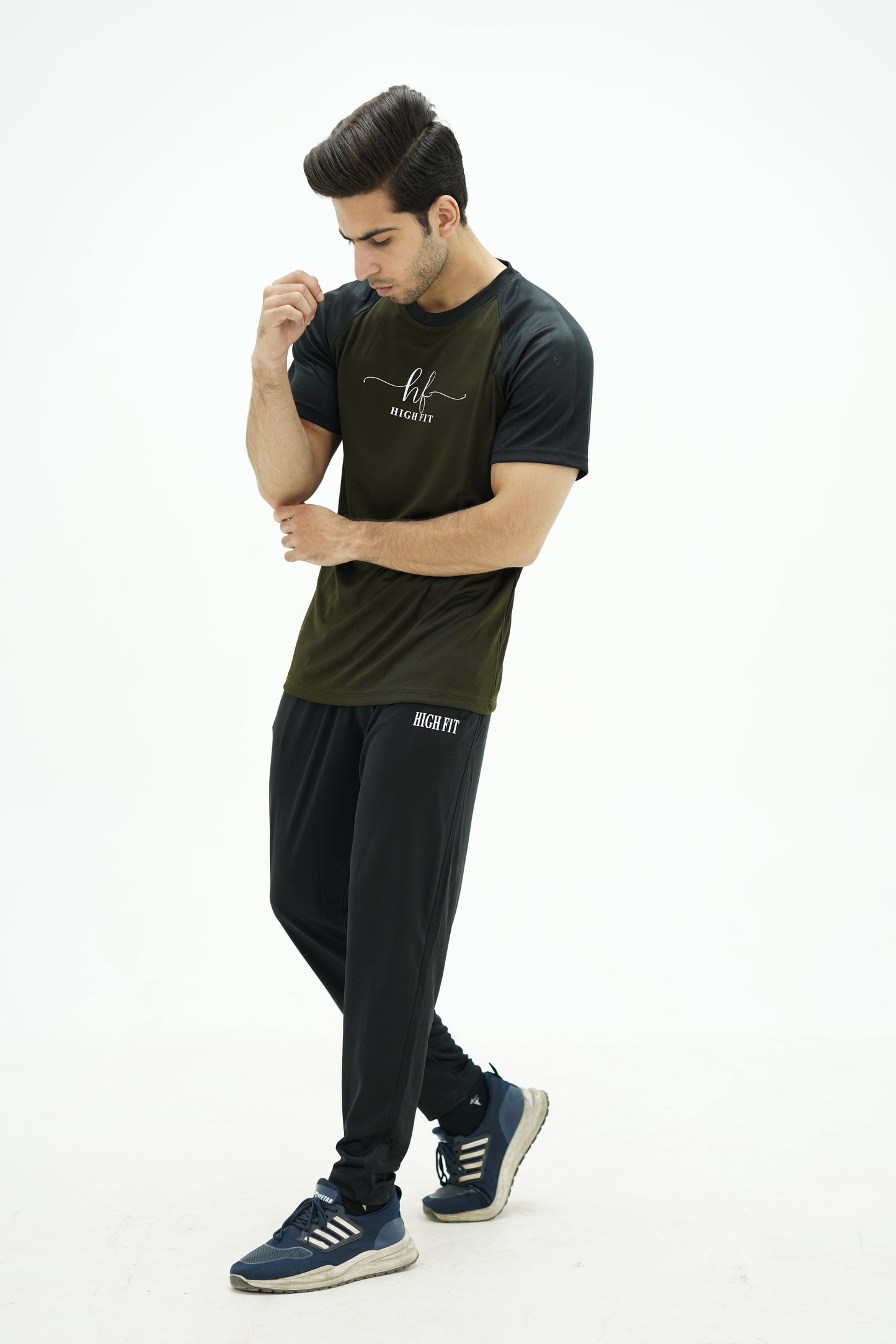 Raglan Contrast Dri-Fit – Olive/Black