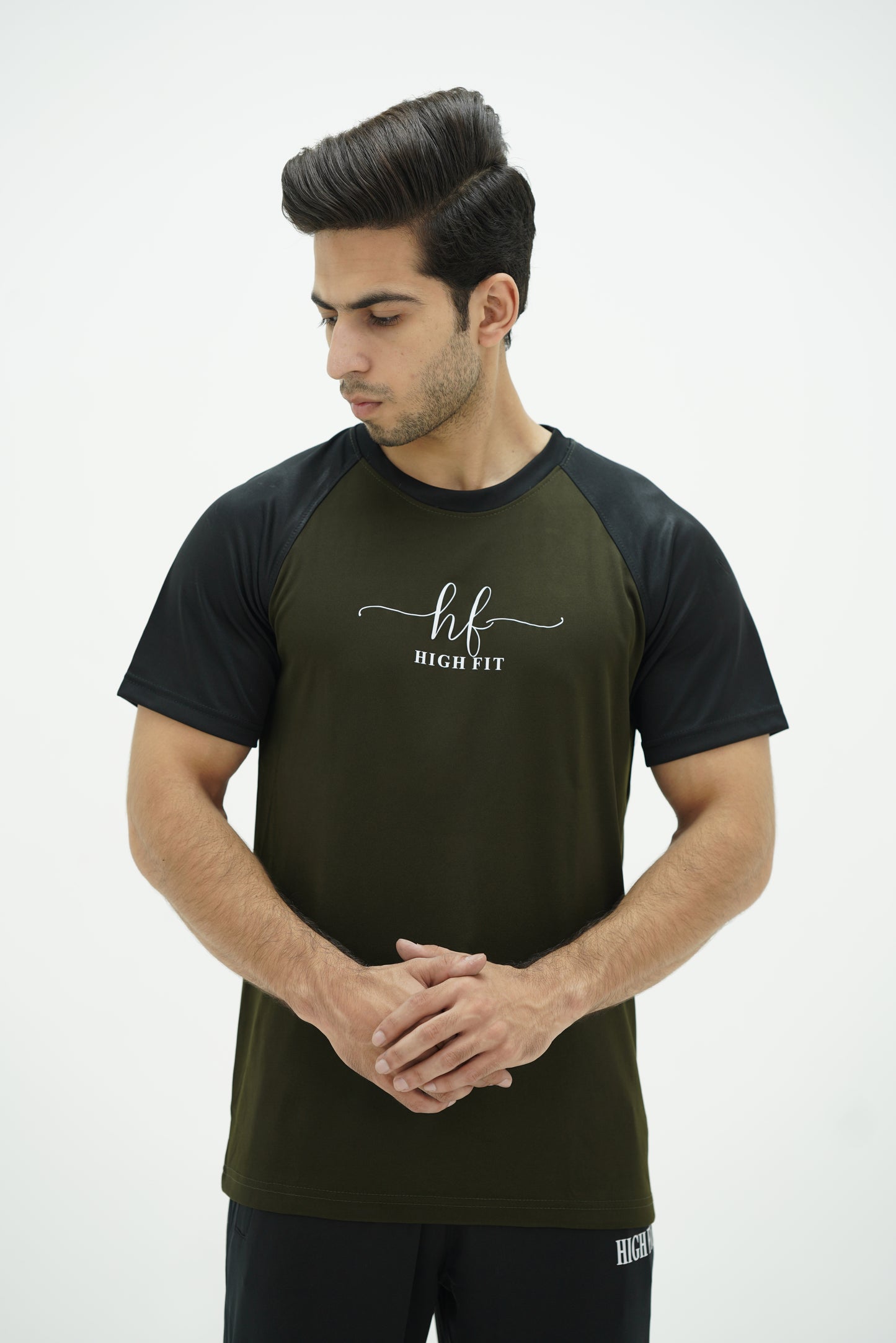 Raglan Contrast Dri-Fit – Olive/Black