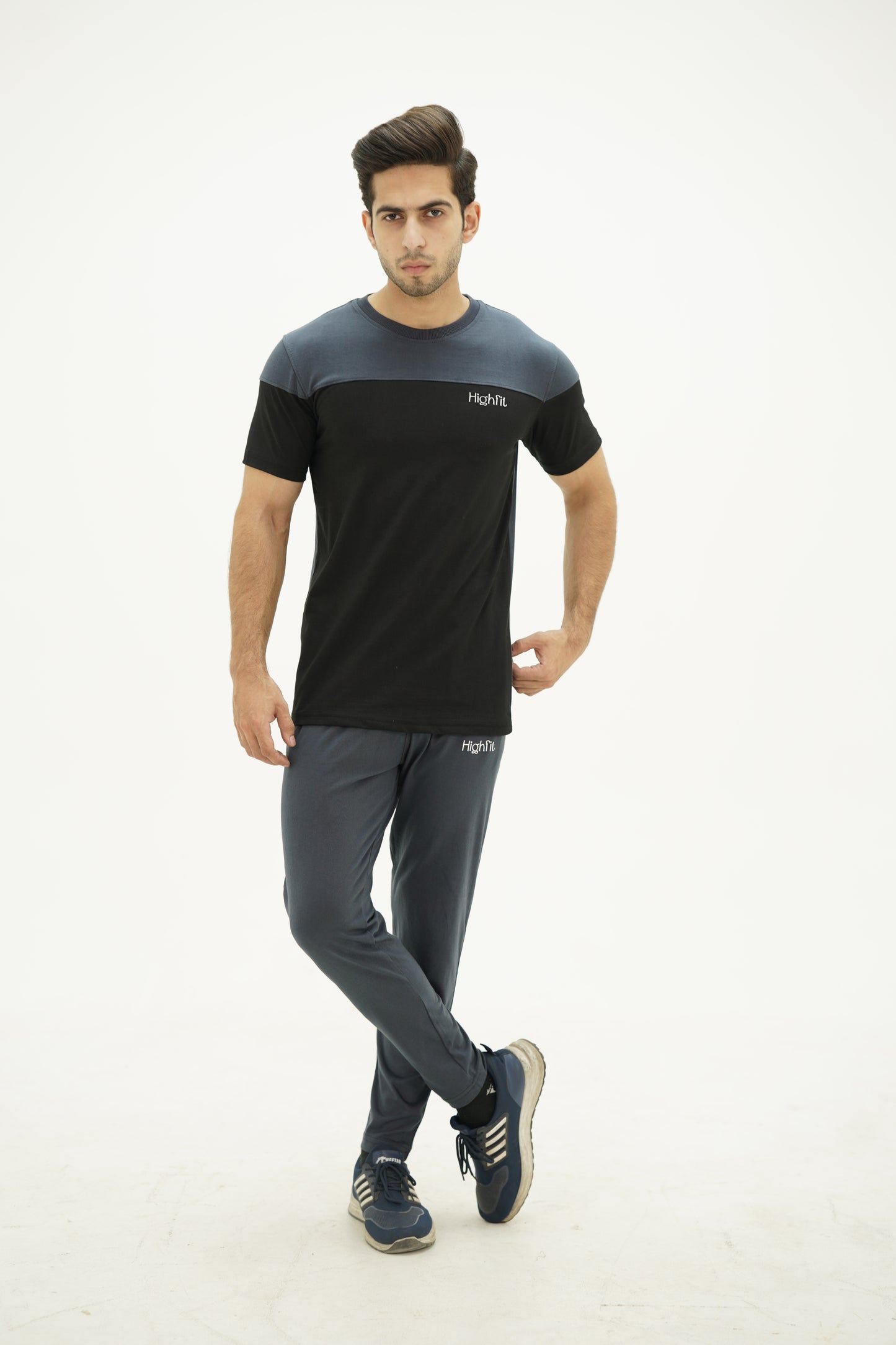 Comfortzone Cotton Tracksuit – Grey/Black