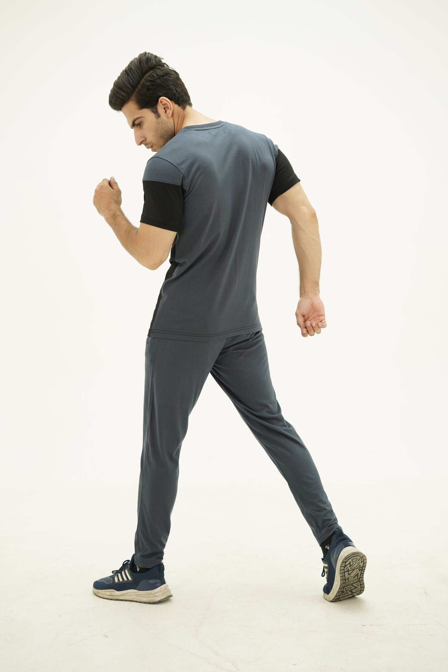 Comfortzone Cotton Tracksuit – Grey/Black