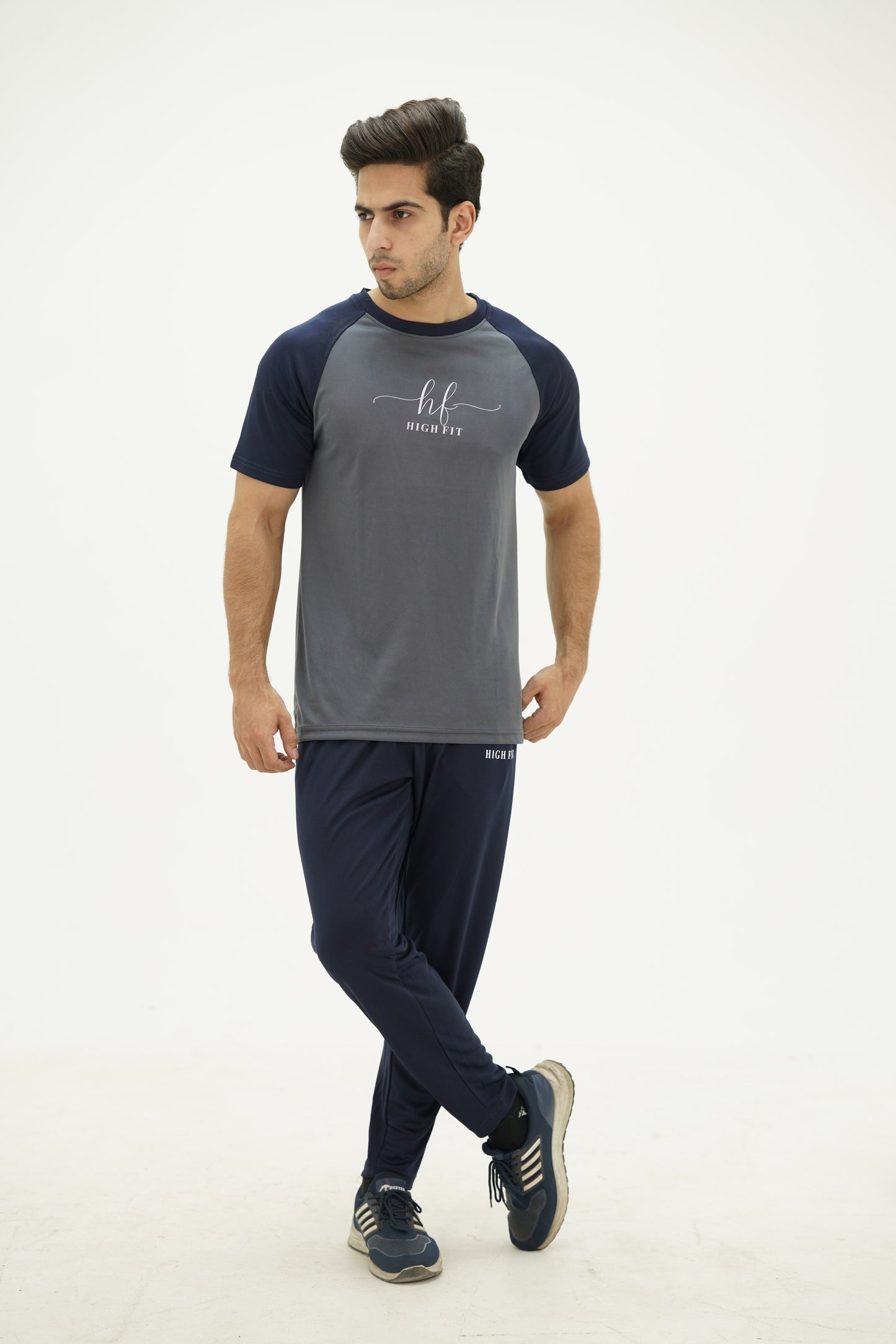 Raglan Contrast Dri-Fit – Navy/Grey