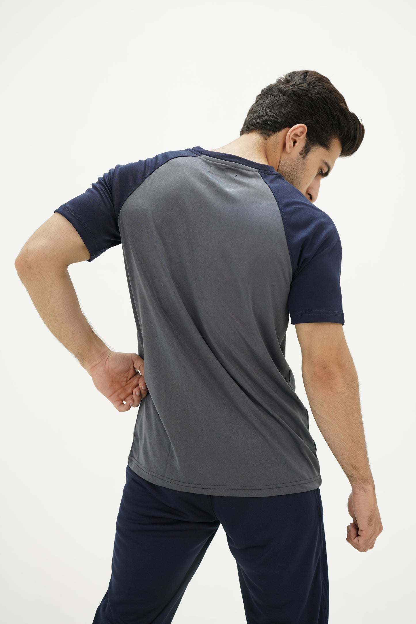 Raglan Contrast Dri-Fit – Navy/Grey