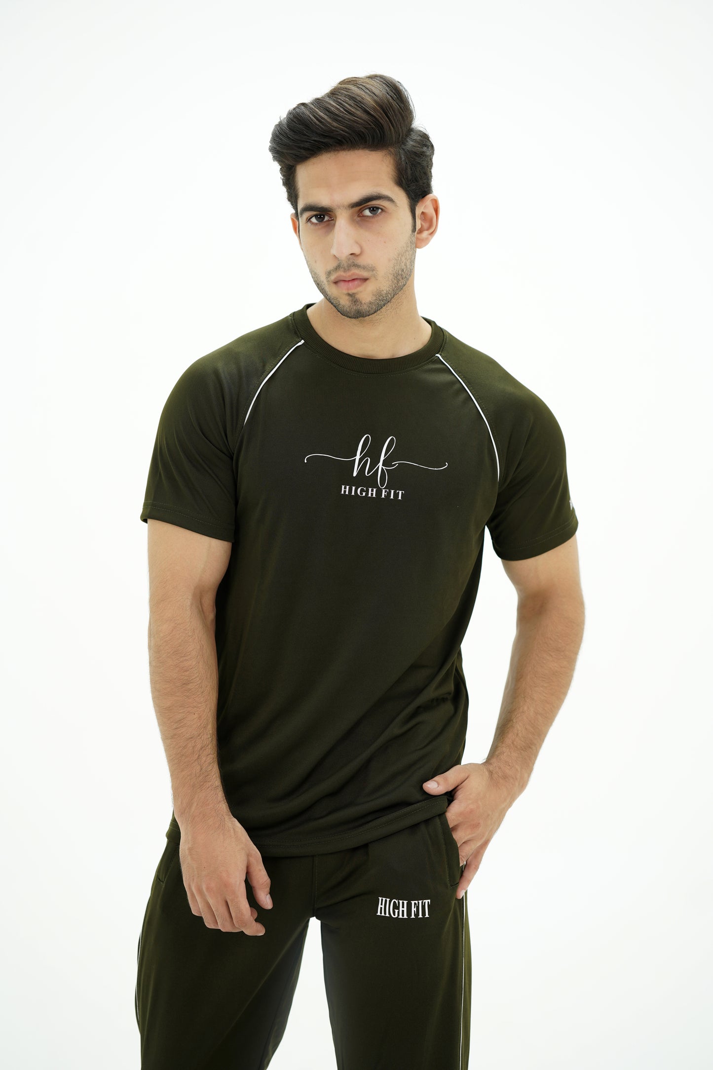 HF Raglan Dri-fit Tracksuit – Olive Green