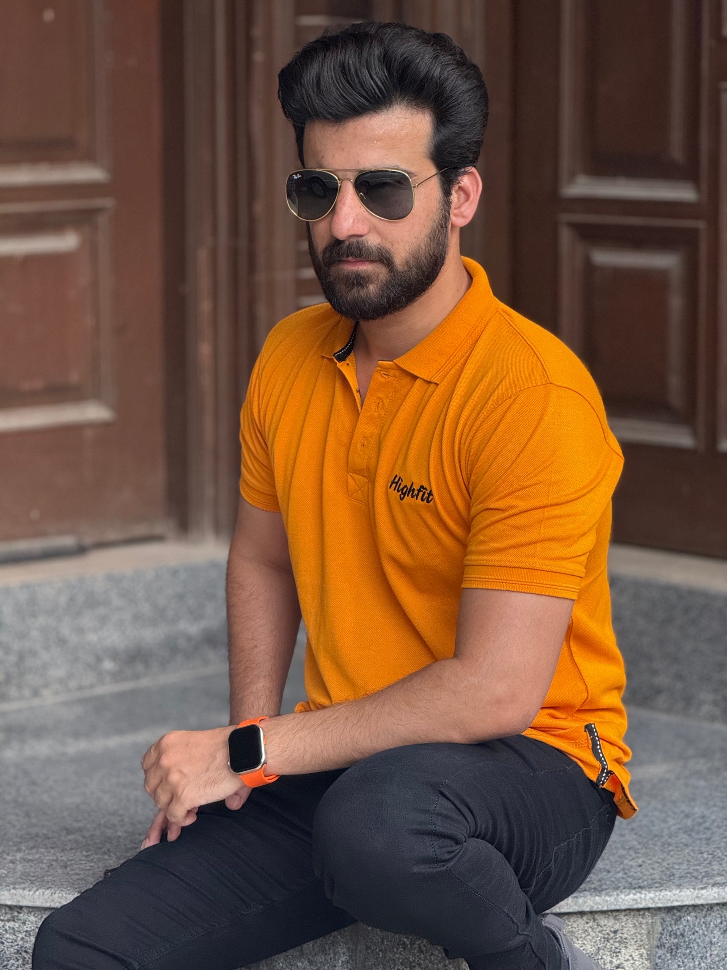 Mustard Classic Basics Cotton Polo