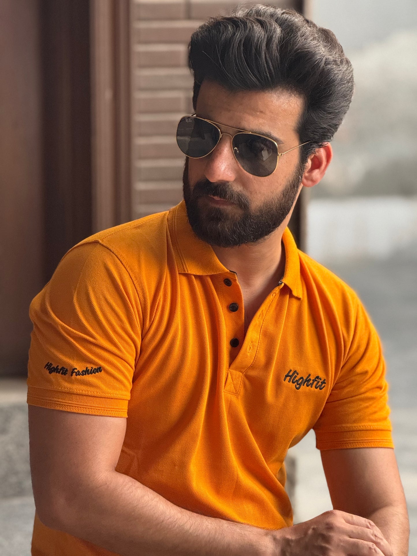 Mustard Classic Basics Cotton Polo