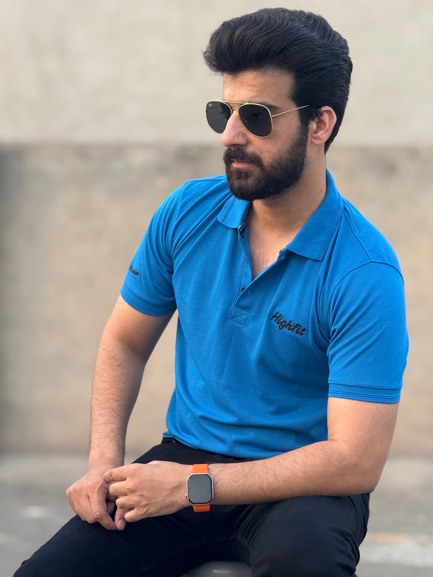 Sky Blue Classic Basics Cotton Polo
