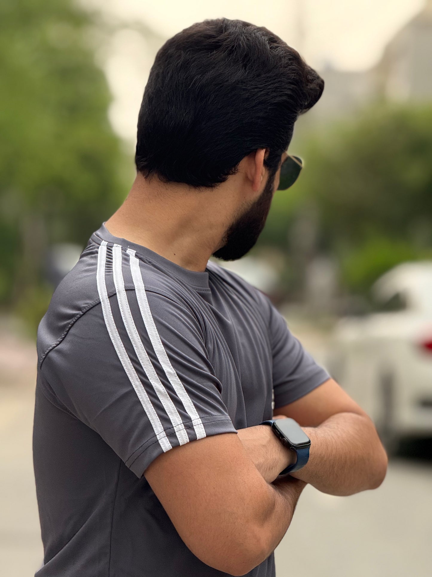 Adi Dri-fit Tracksuit- Light Grey