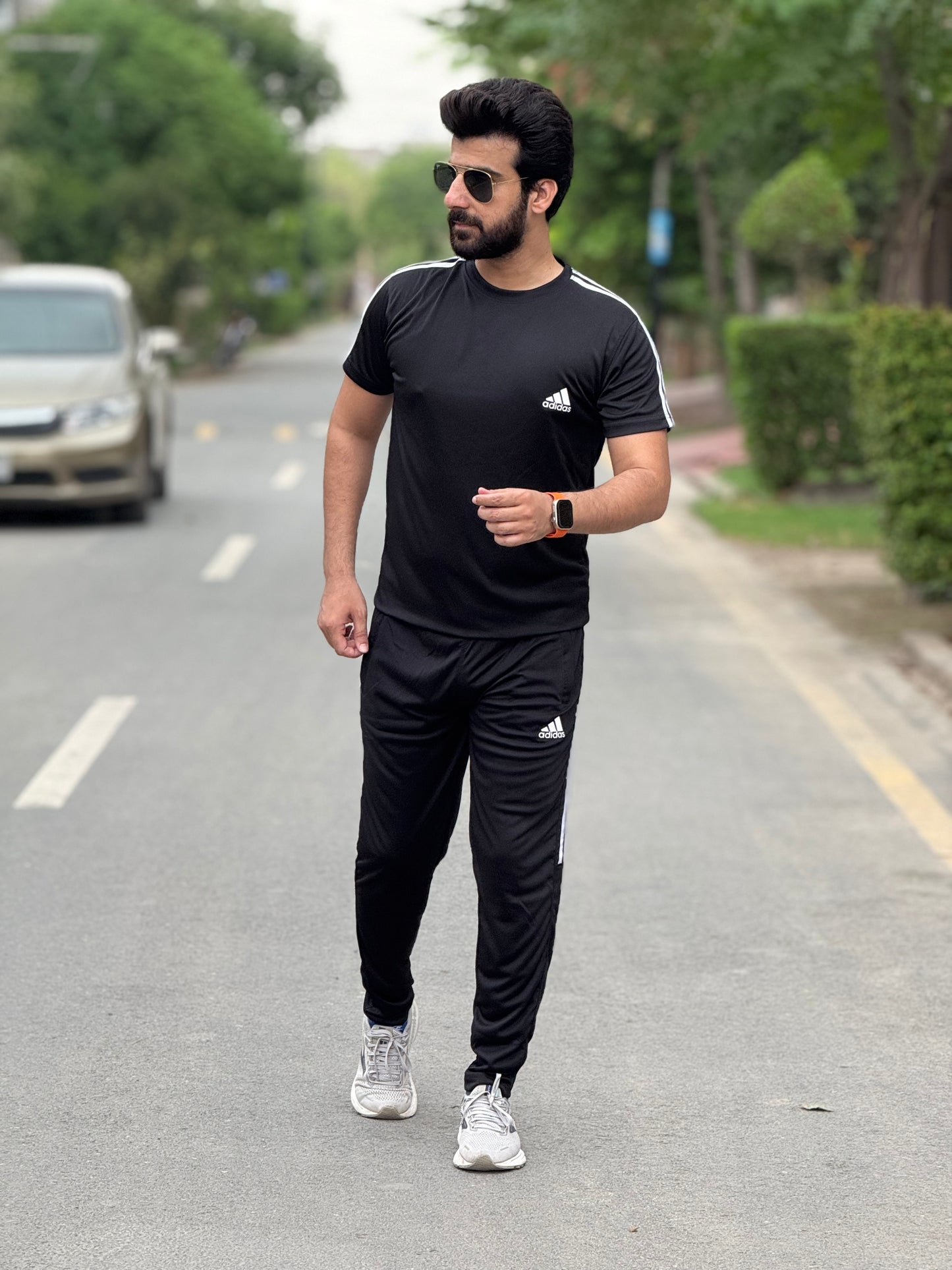 Adi Dri-fit Tracksuit- Black