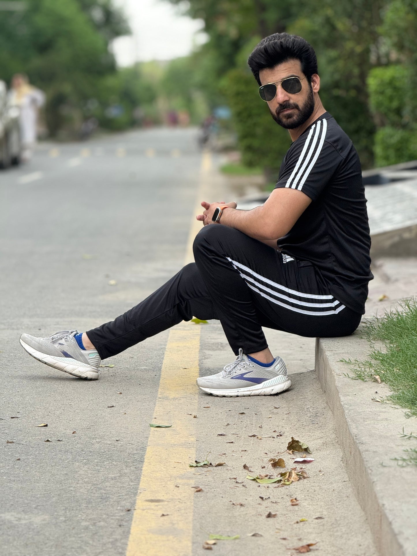 Adi Dri-fit Tracksuit- Black