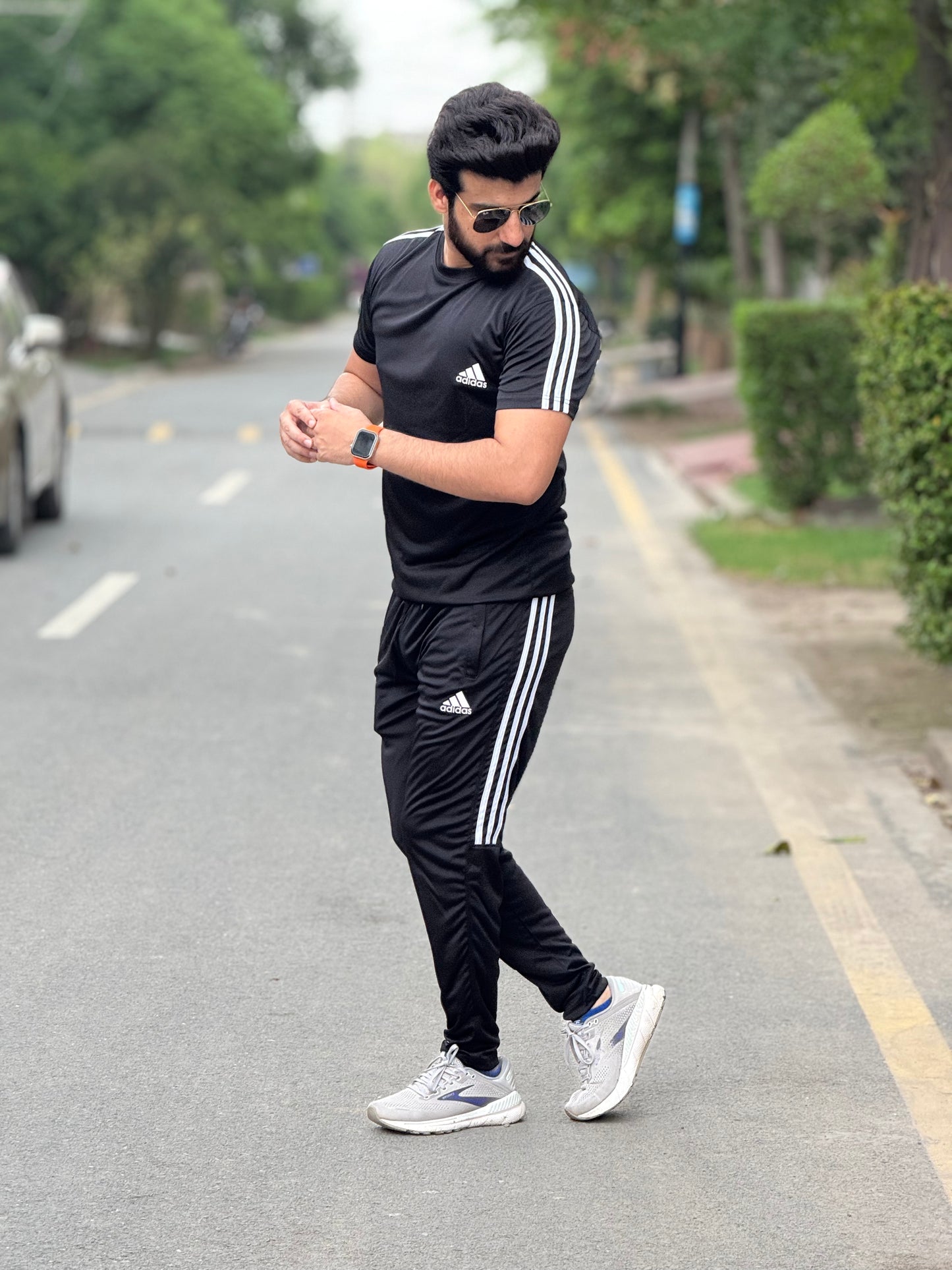 Adi Dri-fit Tracksuit- Black