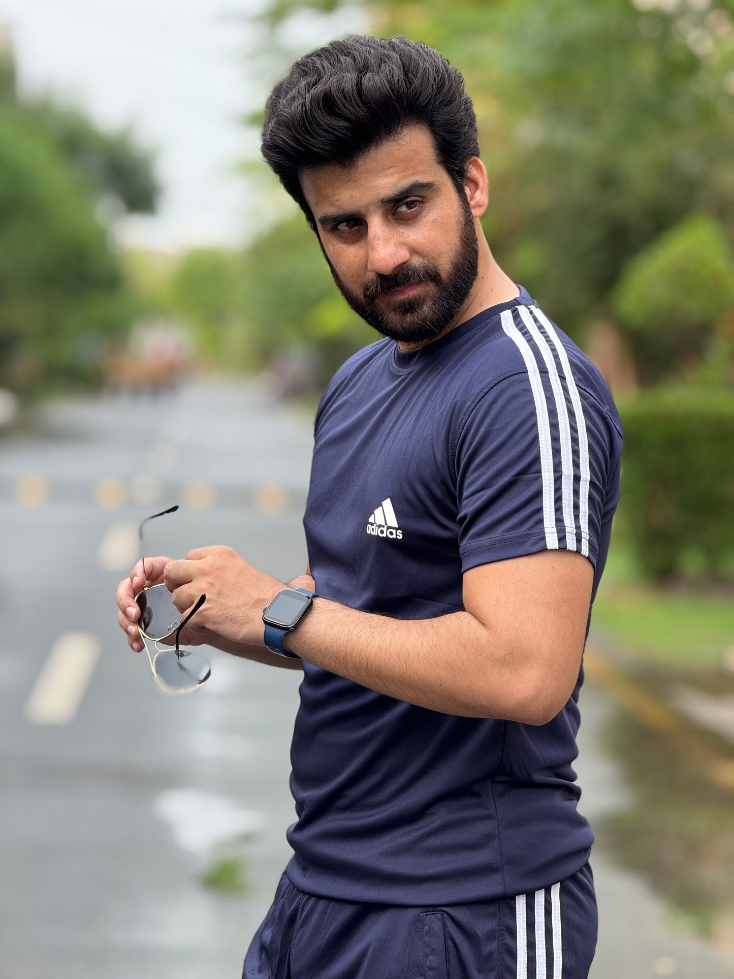 Adi Dri-fit Tracksuit- Navy