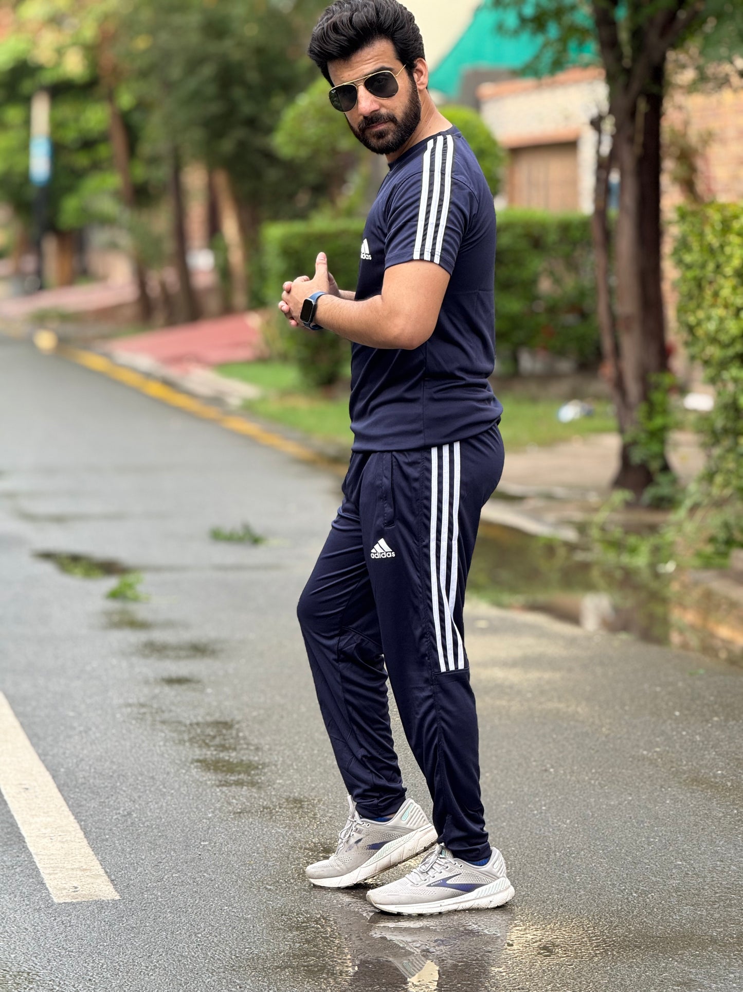 Adi Dri-fit Tracksuit- Navy