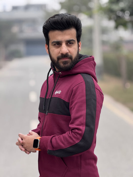 Imperial Cotton Flece Tracksuit- Burgundy/Black