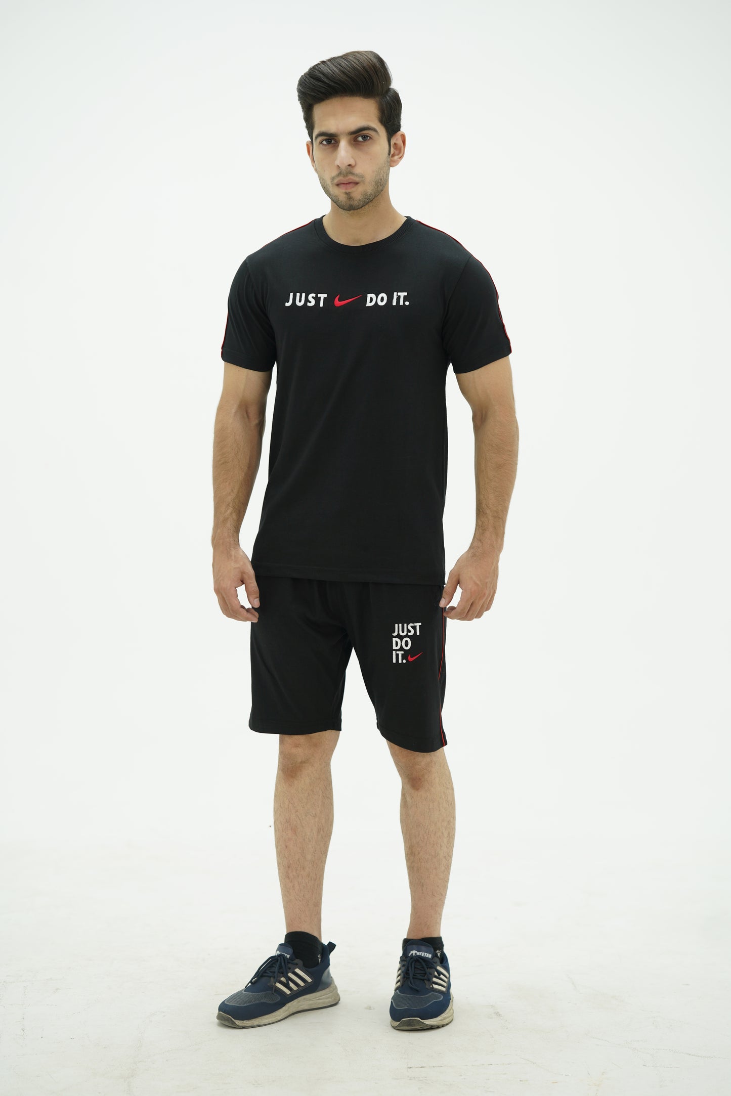 Jst Do It Cotton Tracksuit- Black