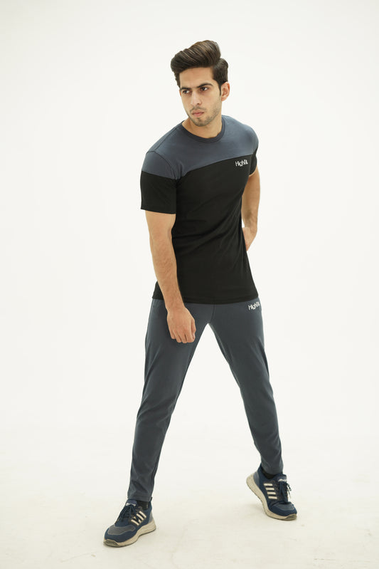 Comfortzone Cotton Tracksuit – Grey/Black