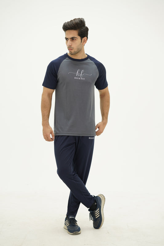 Raglan Contrast Dri-Fit – Navy/Grey