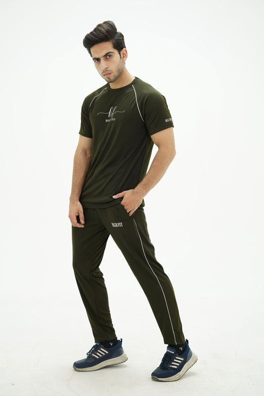 HF Raglan Dri-fit Tracksuit – Olive Green