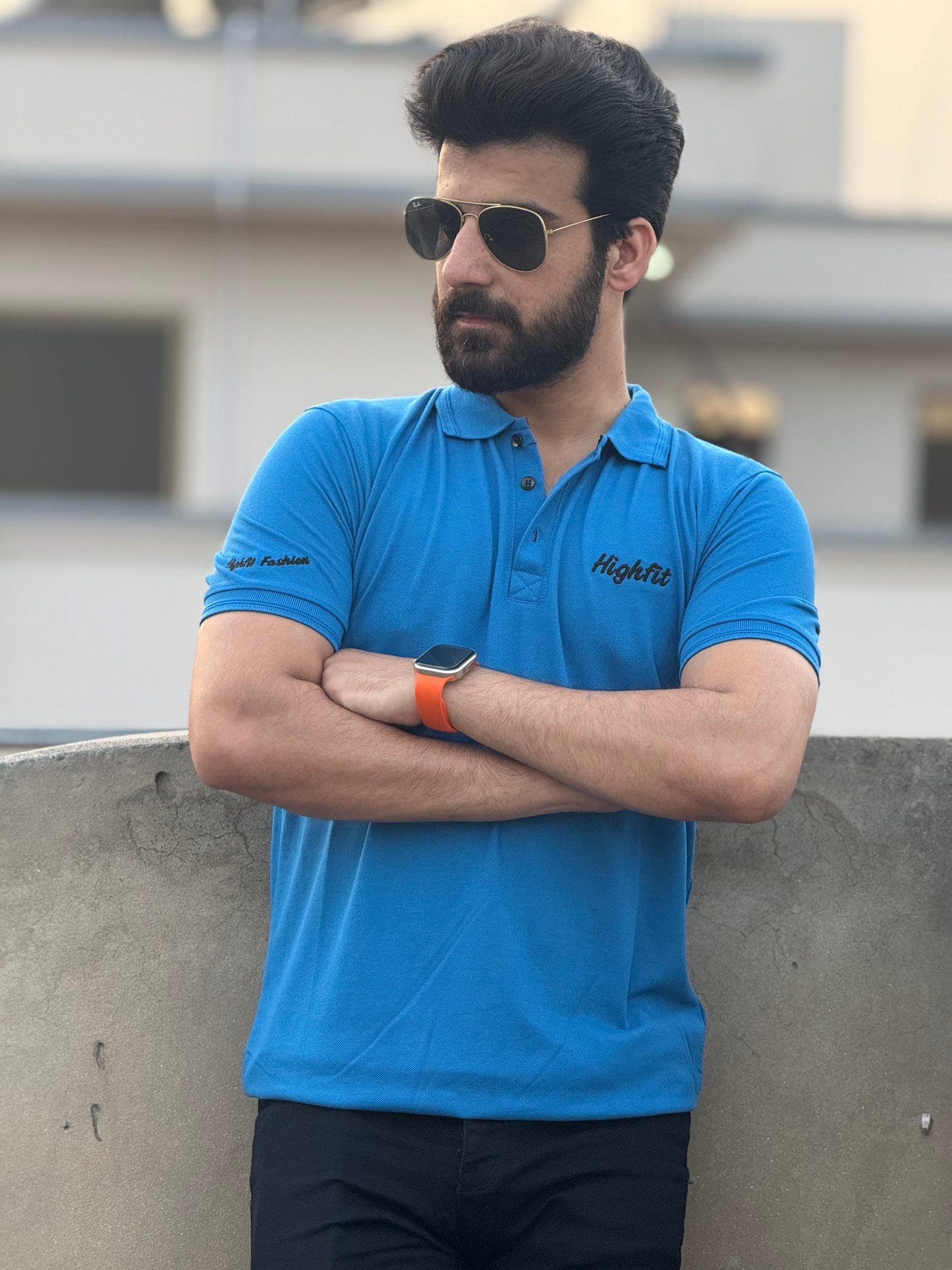 Sky Blue Classic Basics Cotton Polo
