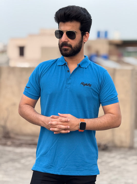 Sky Blue Classic Basics Cotton Polo