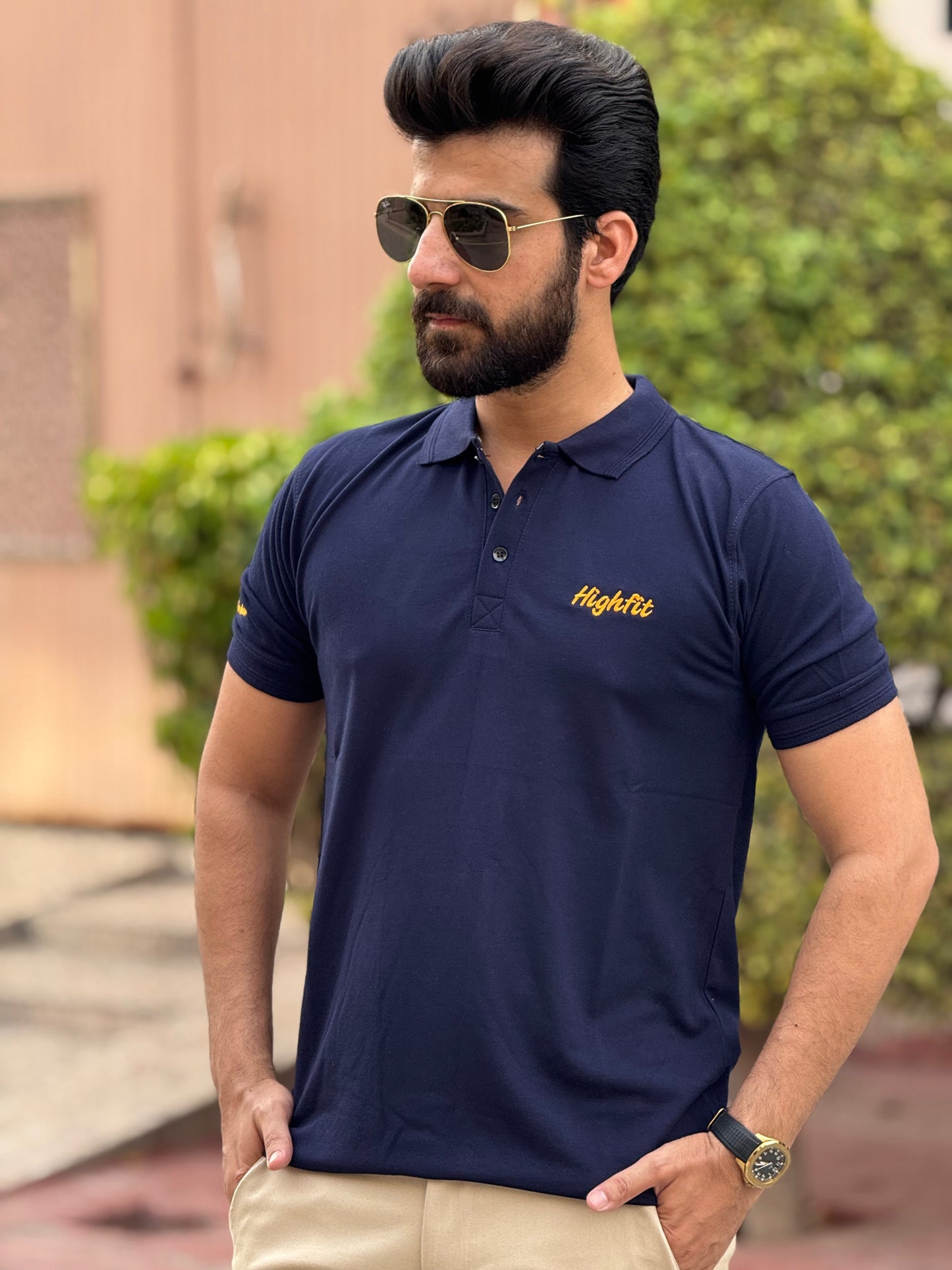 Navy Classic Basics Cotton Polo