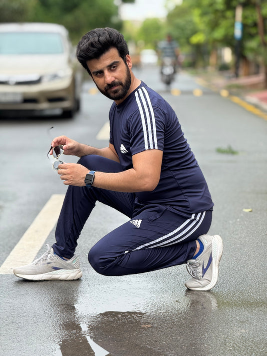 Adi Dri-fit Tracksuit- Navy