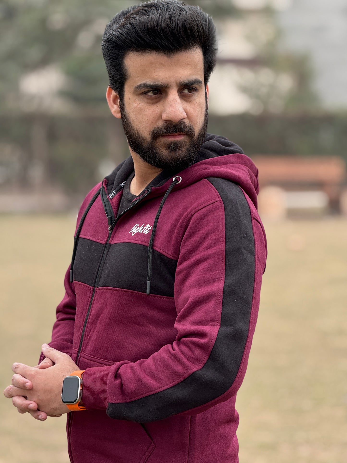 Imperial Cotton Flece Tracksuit- Burgundy/Black