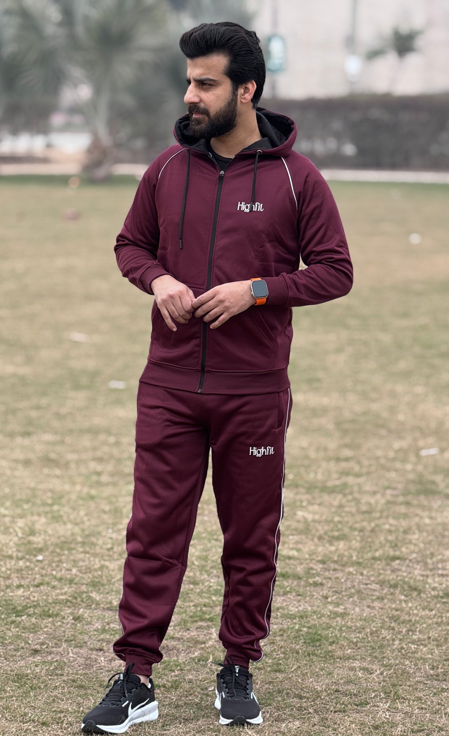 HF Raglan Dri-fit Flece Tracksuit – Maroon