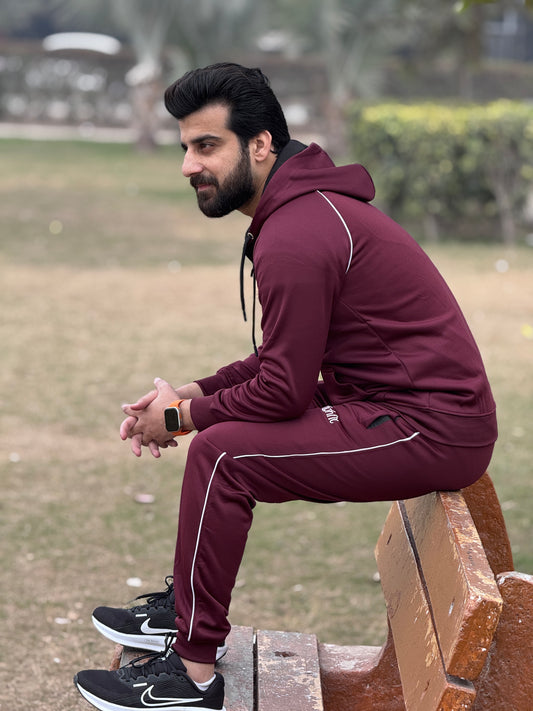 HF Raglan Dri-fit Flece Tracksuit – Maroon