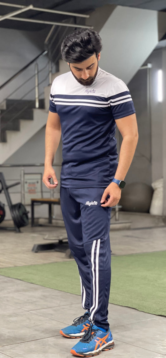 BlueForce Dri-fit Tracksuit- Navy/White