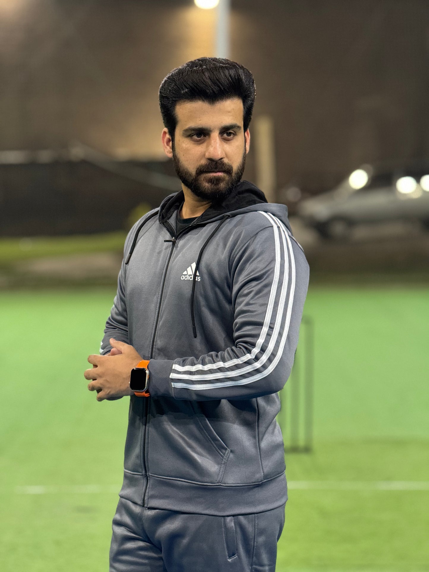 Adi Premium Dri-Fit Flece Tracksuit - Grey