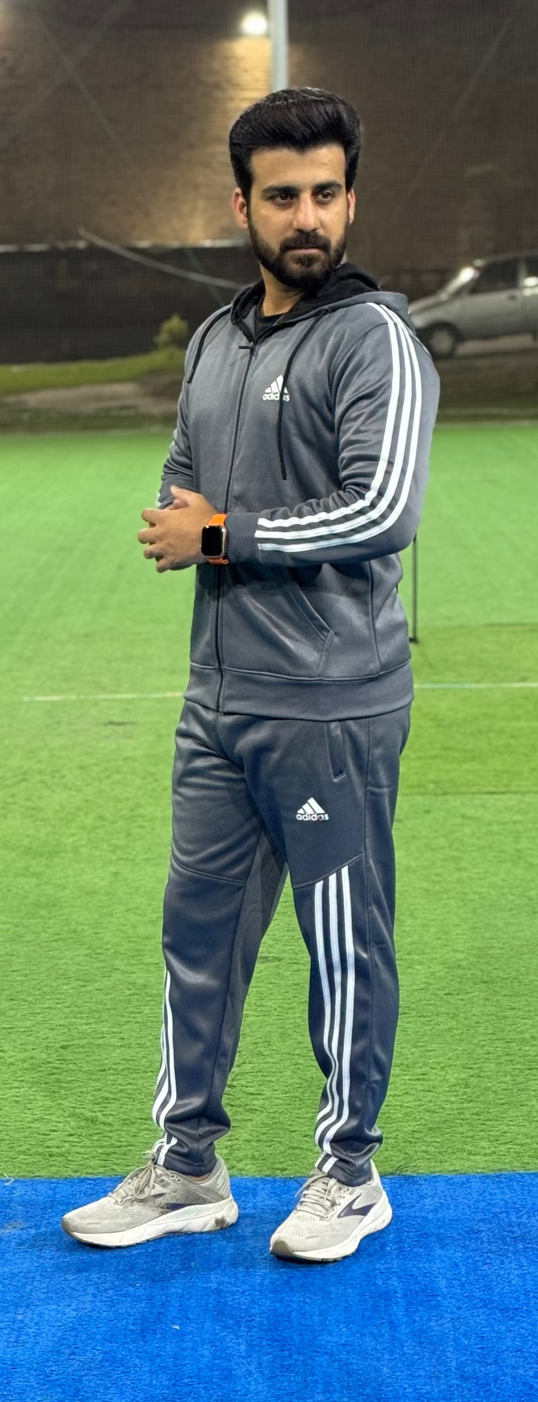 Adi Premium Dri-Fit Flece Tracksuit - Grey