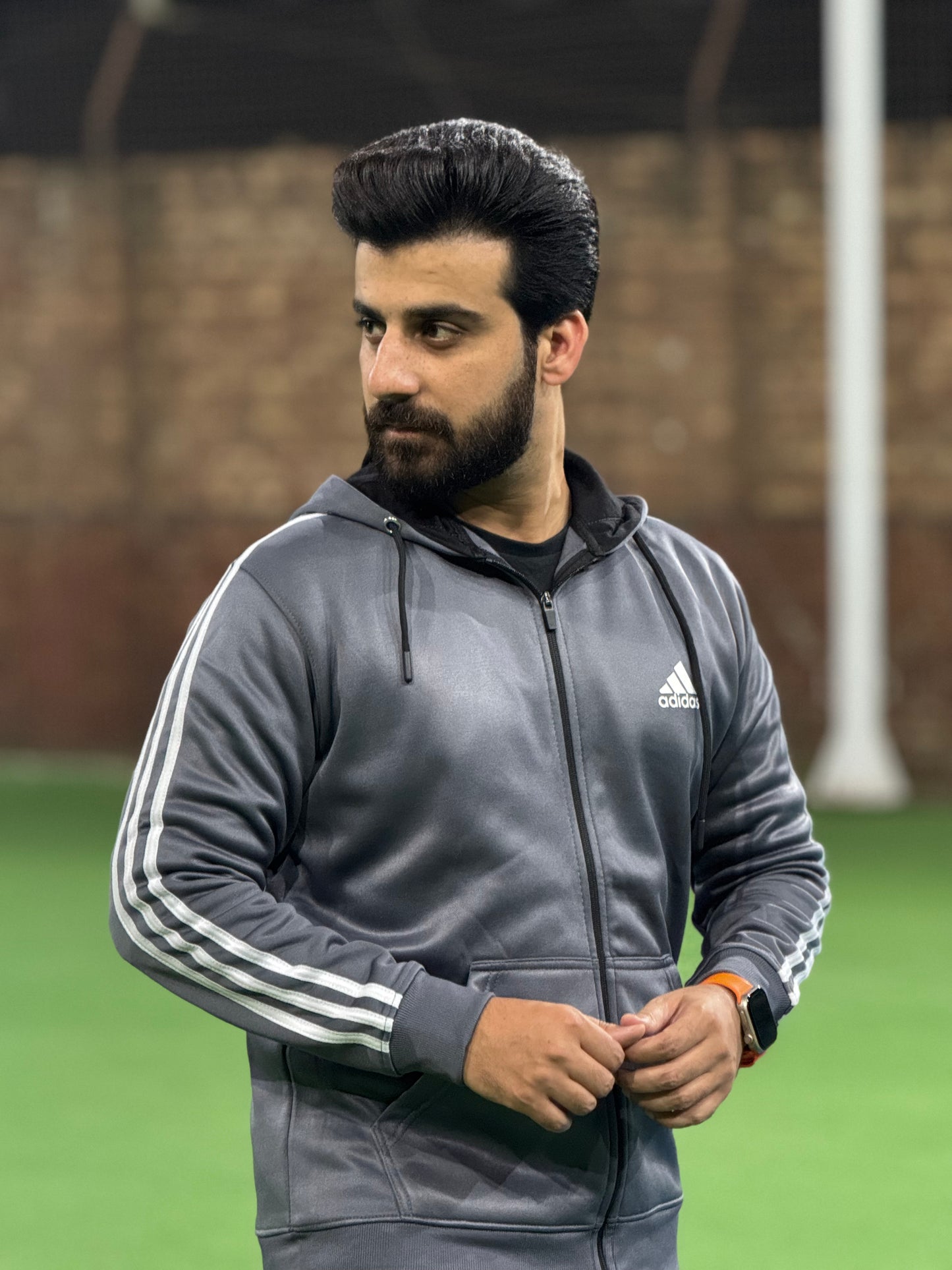 Adi Premium Dri-Fit Flece Tracksuit - Grey