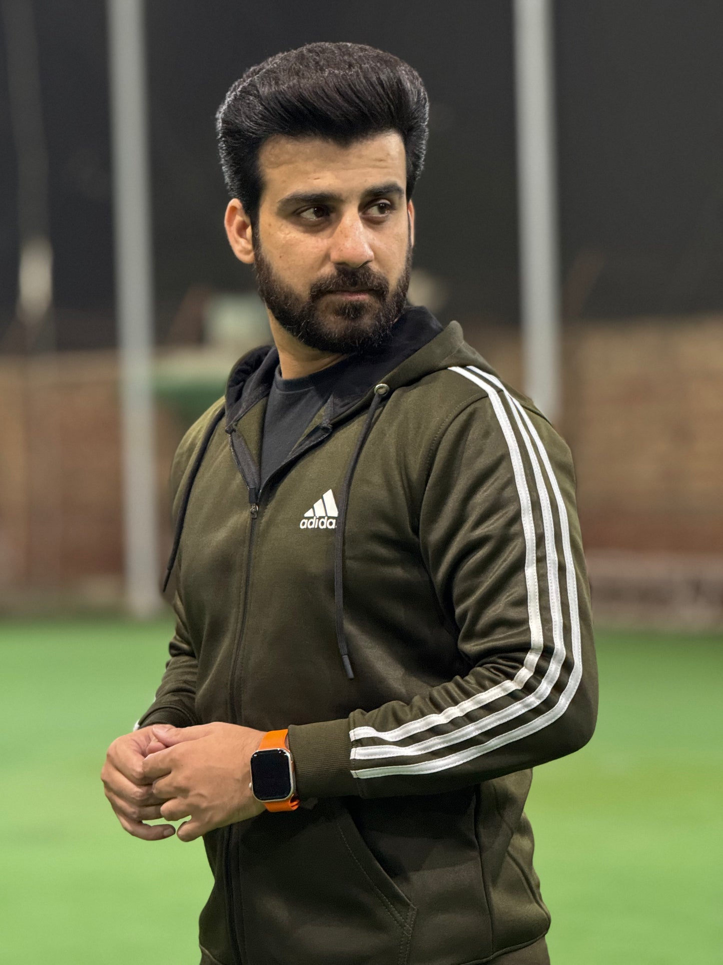 Adi Premium Dri-Fit Flece Tracksuit - Olive Green