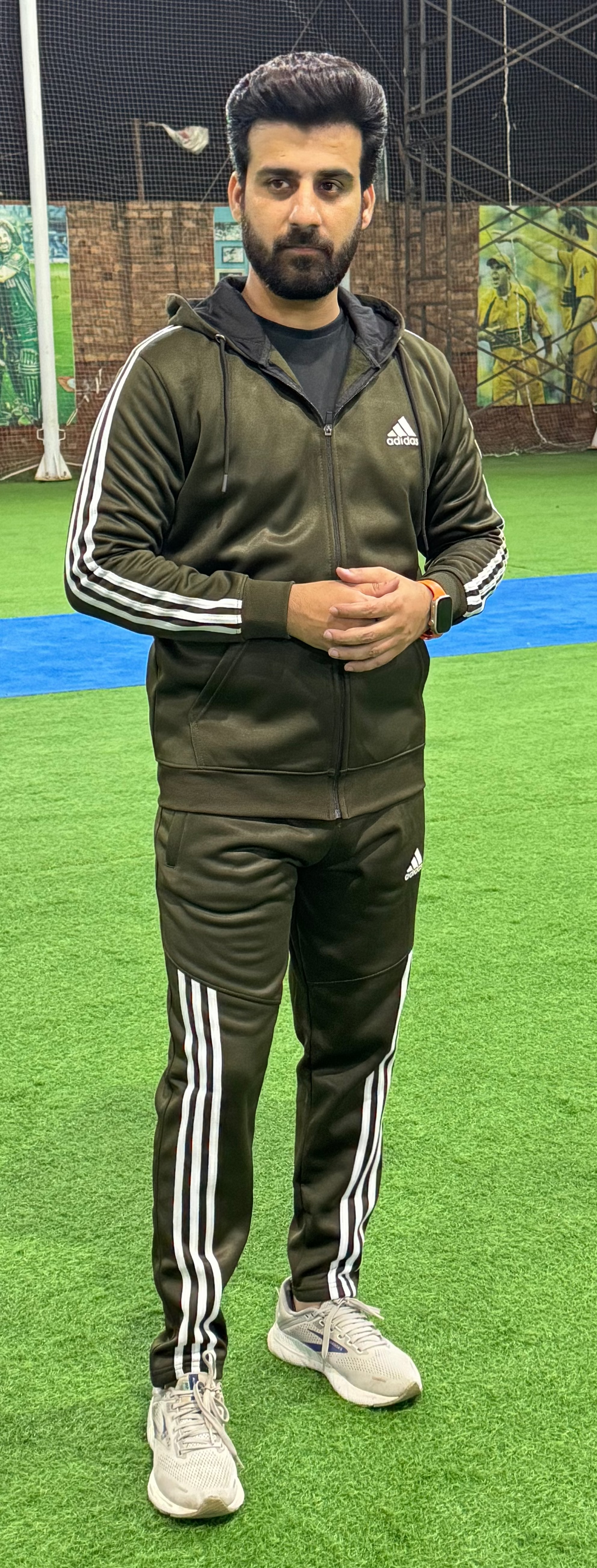 Adi Premium Dri-Fit Flece Tracksuit - Olive Green