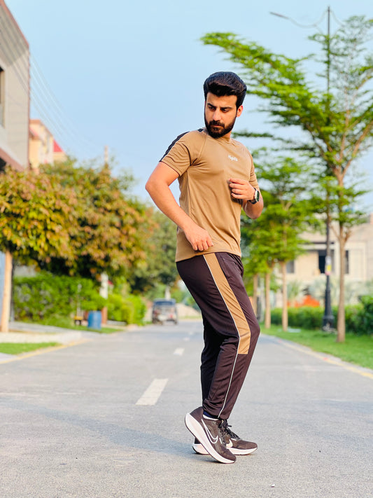 Premium Tracksuit Dri-fit - Brown/Black