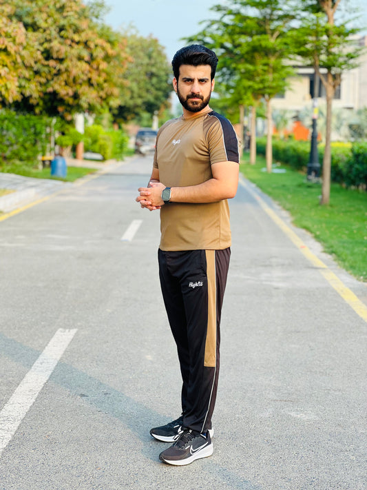 Premium Tracksuit Dri-fit - Brown/Black